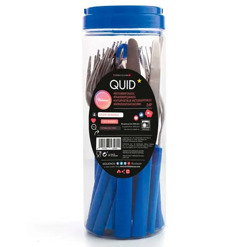 Set de 24 cubiertos Habitat Quid acero inoxidable con 4 Salseras