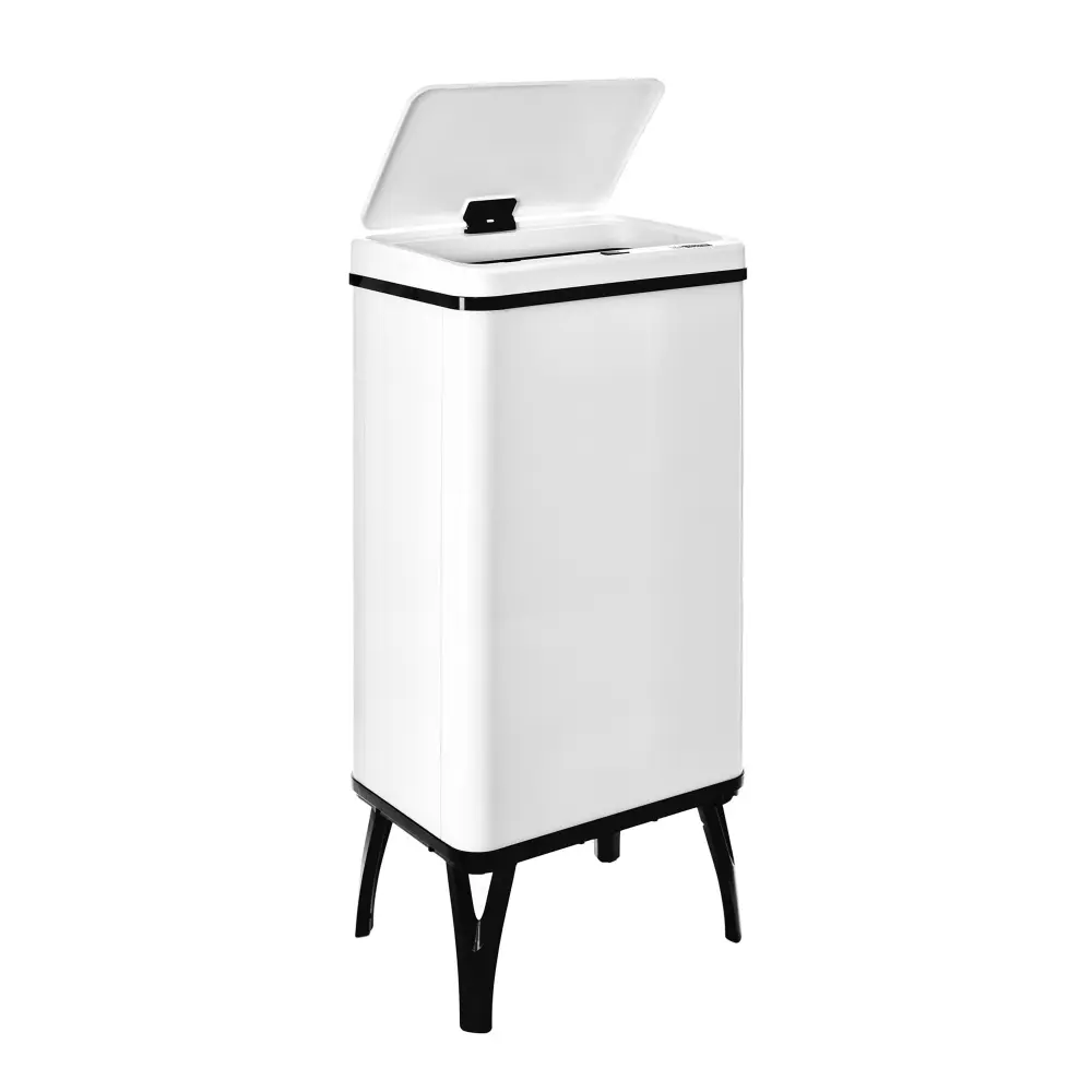Cubo con Tapa Wellhome 2cubos de basura inteligente blanco, 50l con etiquetas magnéticas