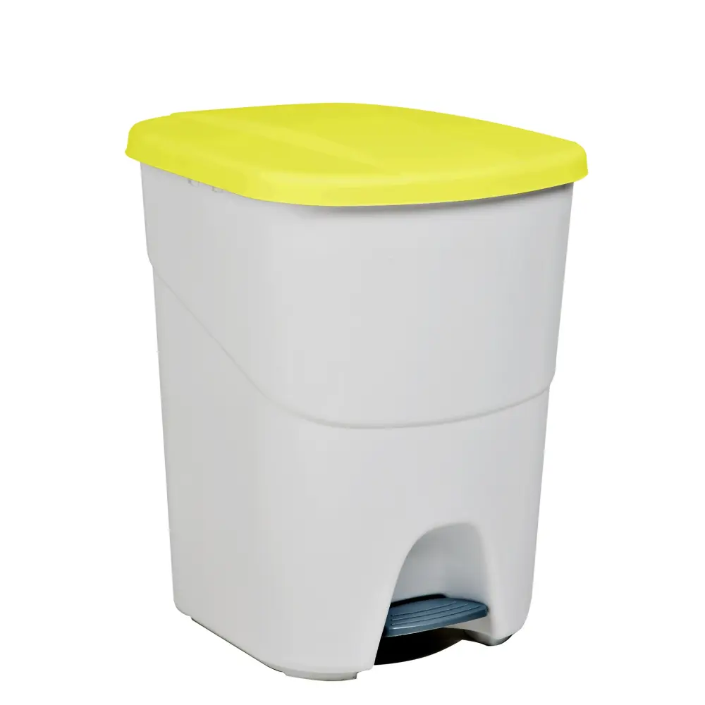 Denox pedalbin ecológico amarillo de 40l - 393x352x470 con Sistema de Pedal