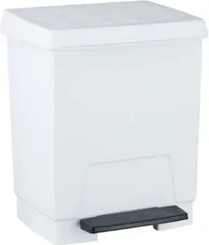 Gran Capacidad Cubo de Basura de Pedal blanco Eco 21L / Pedalbin / – Diseño Ecológico y Práctico para Baño / Cocina