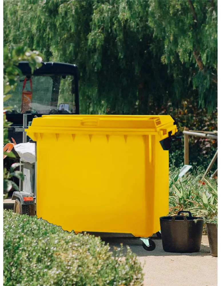 800 l | amarilla | contenedor de basura reciclables de colo - jardin202 para Cocina y Oficina