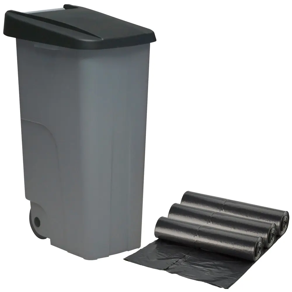 Contenedor de Compost Wellhome contenedor reciclo de 110l + 3 bolsas de basuras de 10u