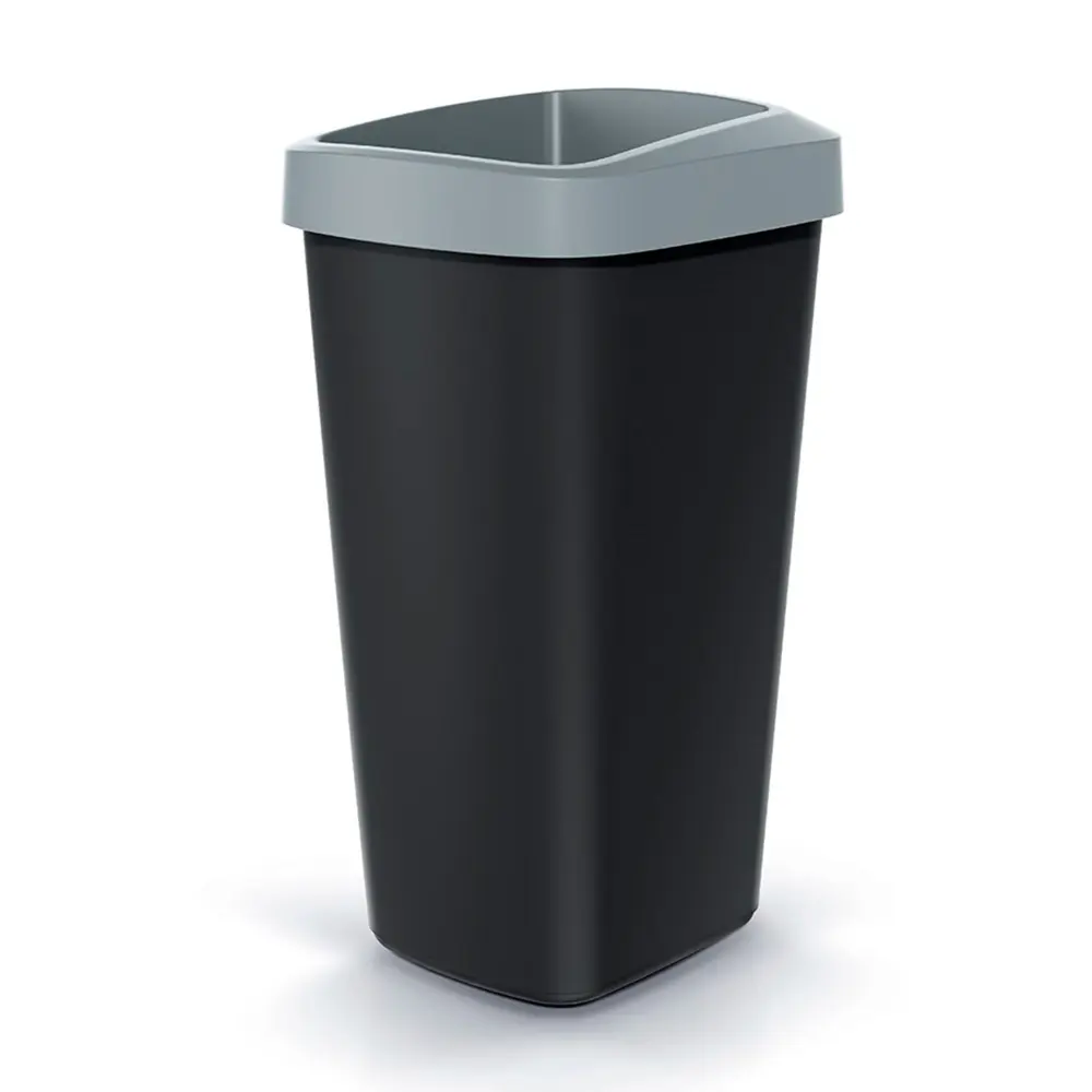 Contenedor de Pedal Keden cubo de reciclaje gris 25l - 29x26x52 cm - compacta q