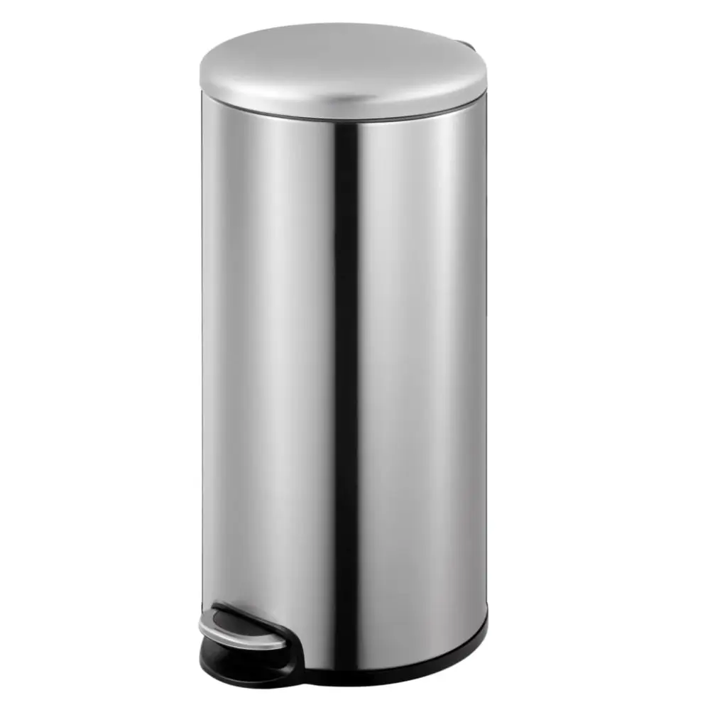 Eko cubo de pedal maggey 30 l plateado mate para Interior y Exterior