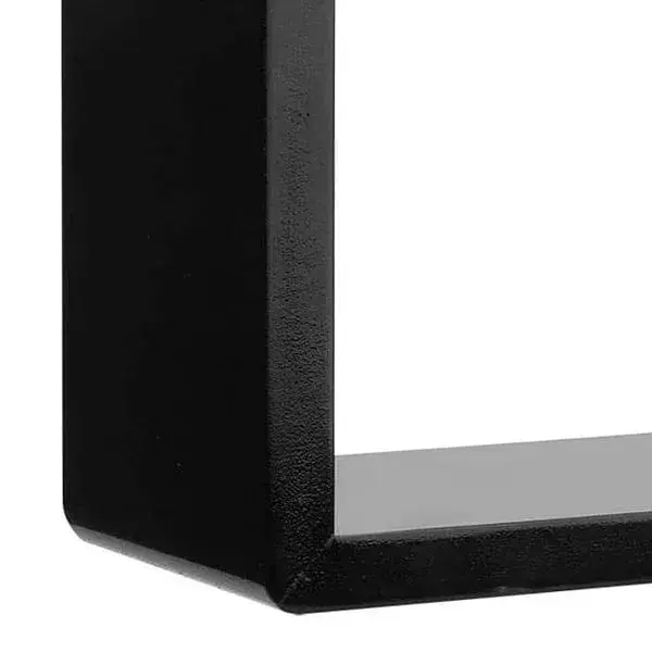 Contenedor Transparente Set 3 cubos estantes negro