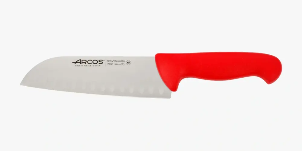 Coltello Santoku colore rosso Serie 2900