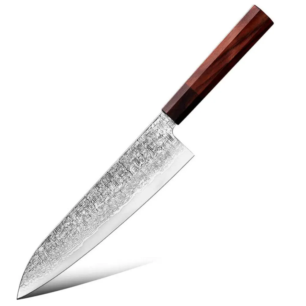 Cuchillo Gyuto 23cm 10Cr+Damasco Sándalo