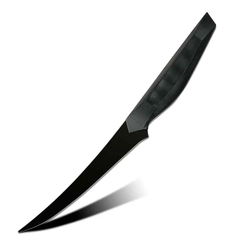 Set de Mantenimiento Cuchillo Deshuesador 16cm 440c+Titanio Negro G10