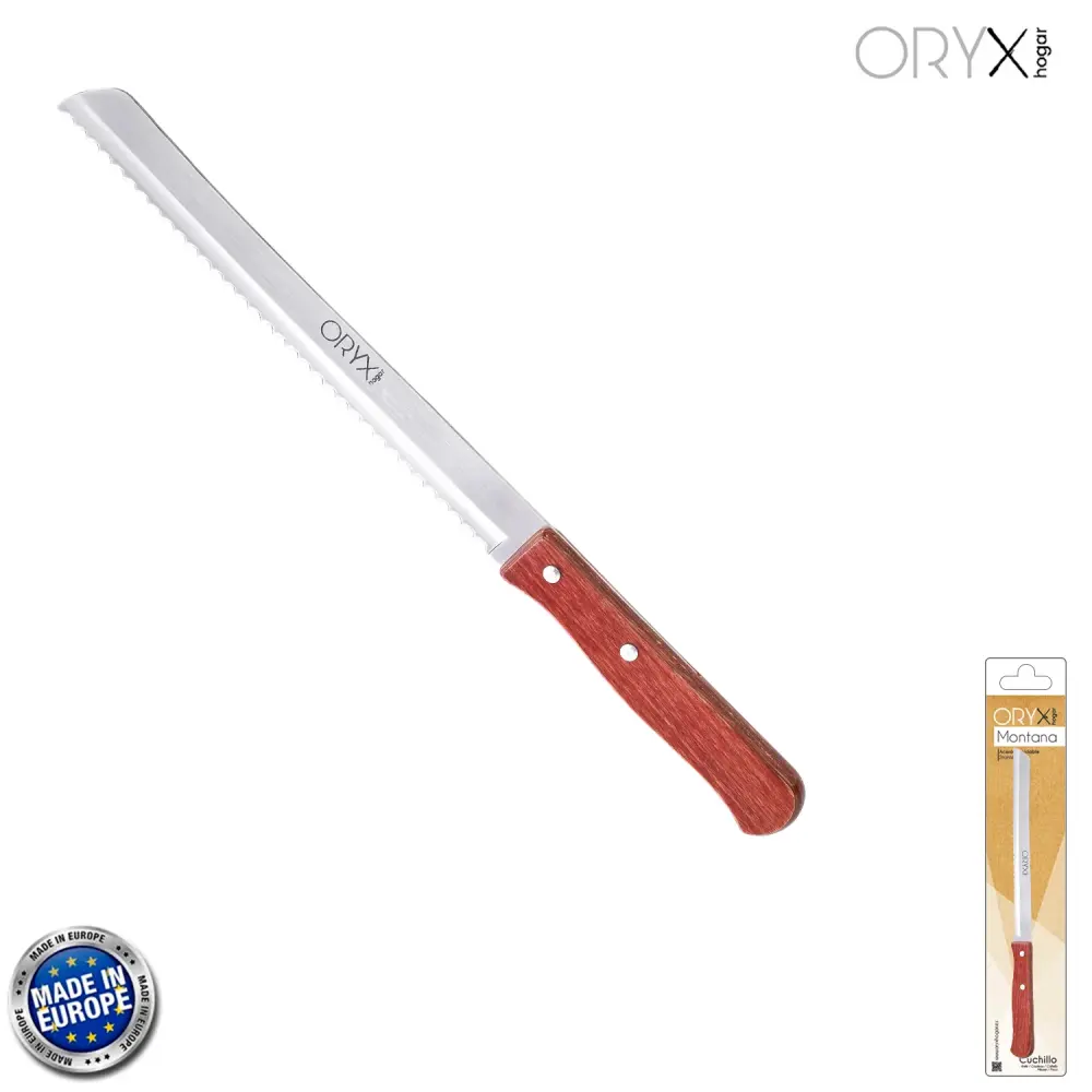 Premium Antideslizante Cuchillo Montana Panero Hoja Acero Inoxidable 18 cm. Mango Madera