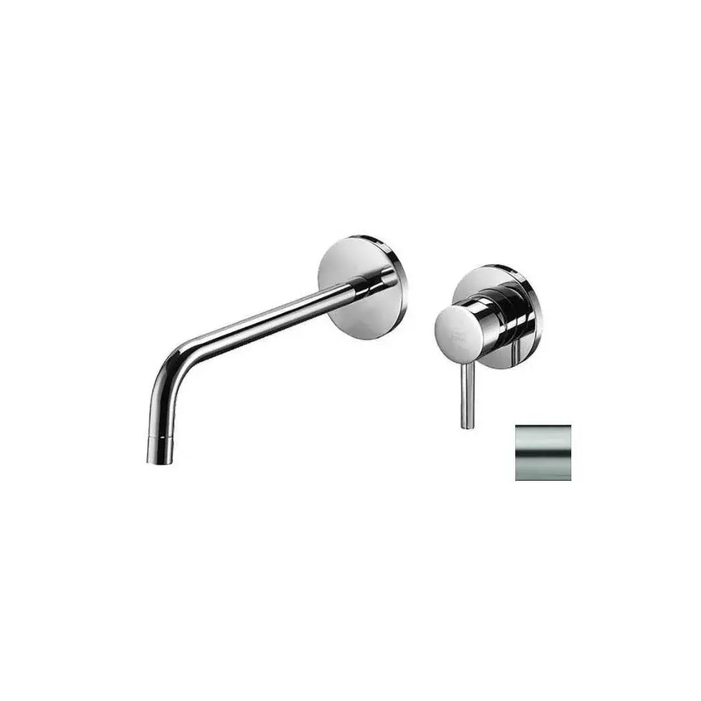 Mezclador empotrado para lavabo de 2 orificios serie Light modelo LIG105ST70 aspecto acero Paffoni