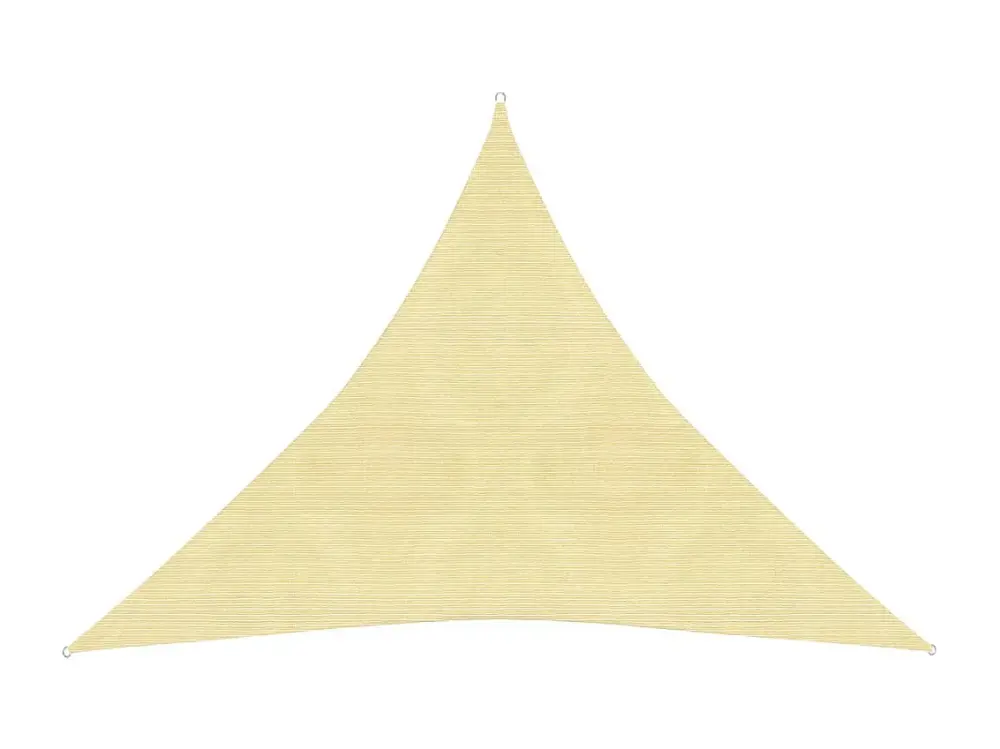 Toldo de vela beige HDPE 160 g/m² 3x3x3 m