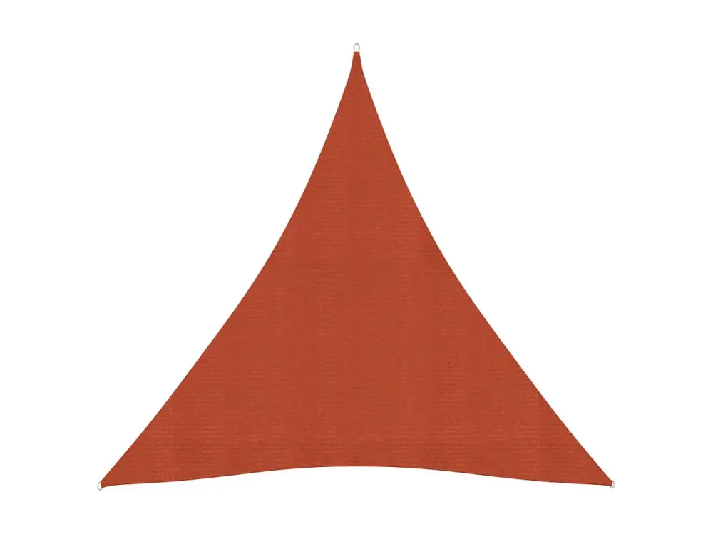 Toldo de vela HDPE terracota 160 g/m² 4x4x4 m Marrón