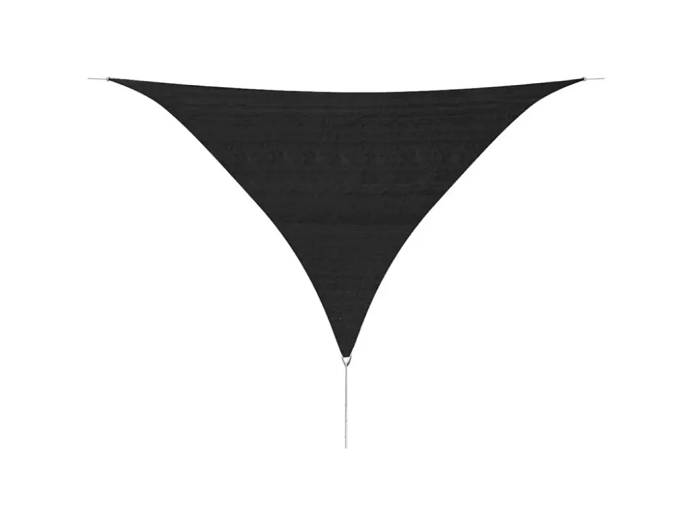 Toldo de vela triangular 3,6x3,6x3,6 m HDPE gris antracita
