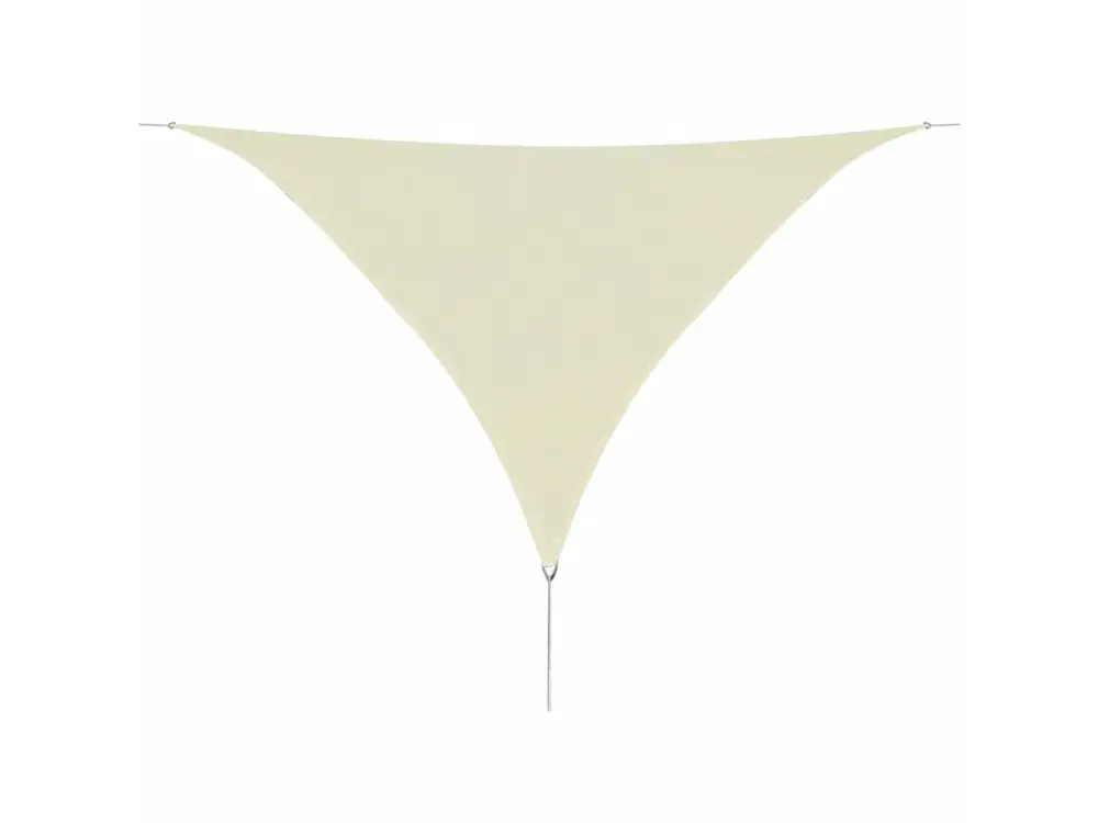 Toldo de vela triangular HDPE 5x5x5 m m crema