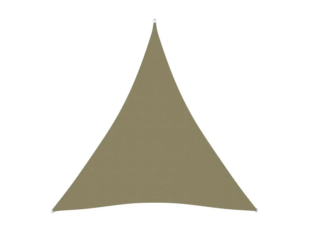 Toldo de vela triangular tela Oxford beige 3x4x4 m