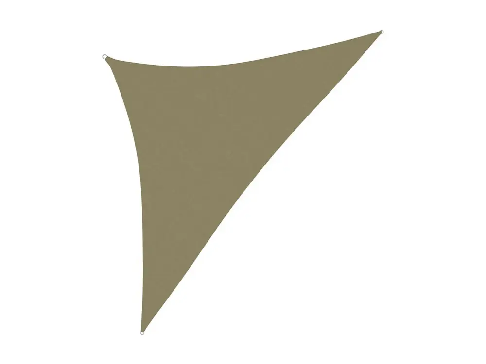 Toldo de vela triangular tela Oxford beige 5x5x6 m