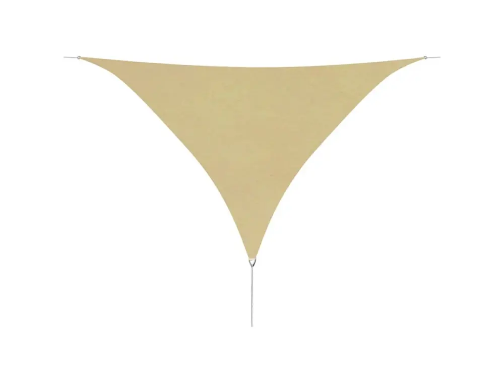 Toldo de vela triangular tela Oxford beige 5x5x5 m