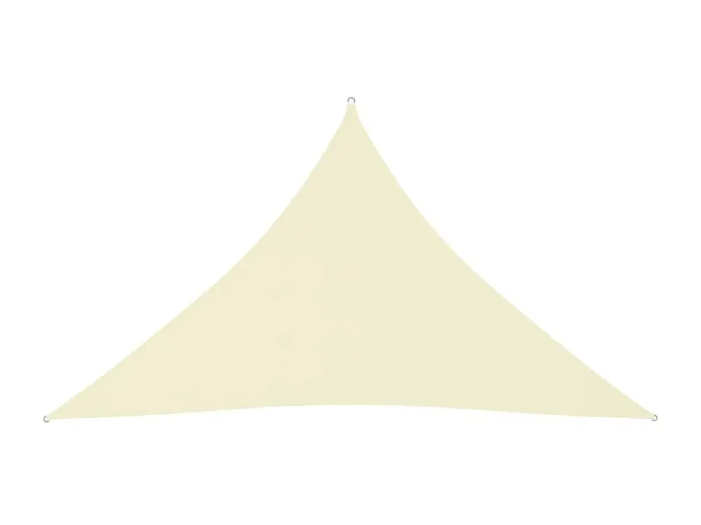 Toldo de vela triangular tela Oxford color crema 4x4x5,8 m