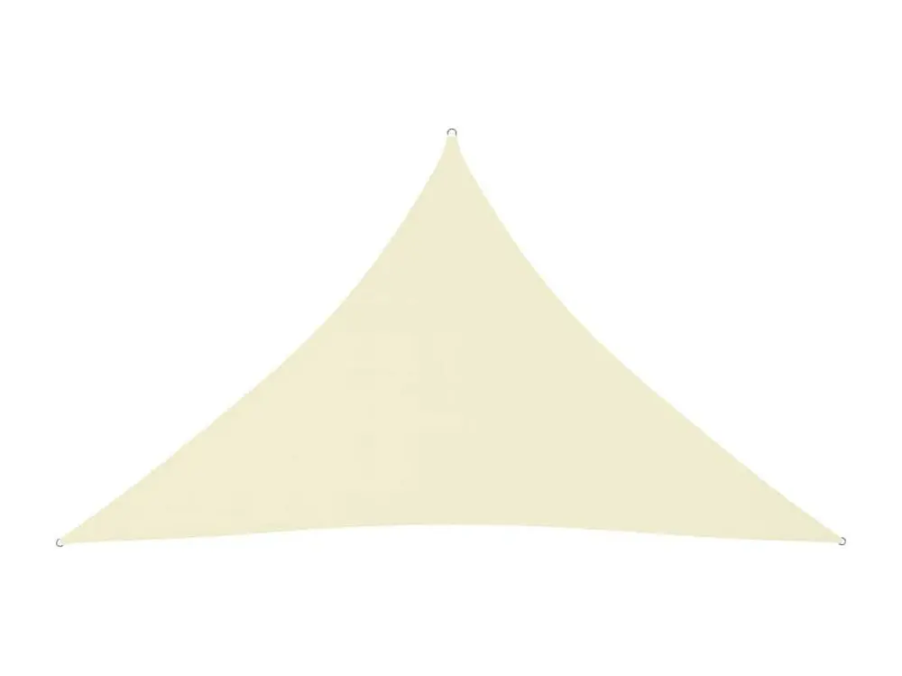 Toldo de vela triangular de tela oxford color crema 3x3x4,24 m