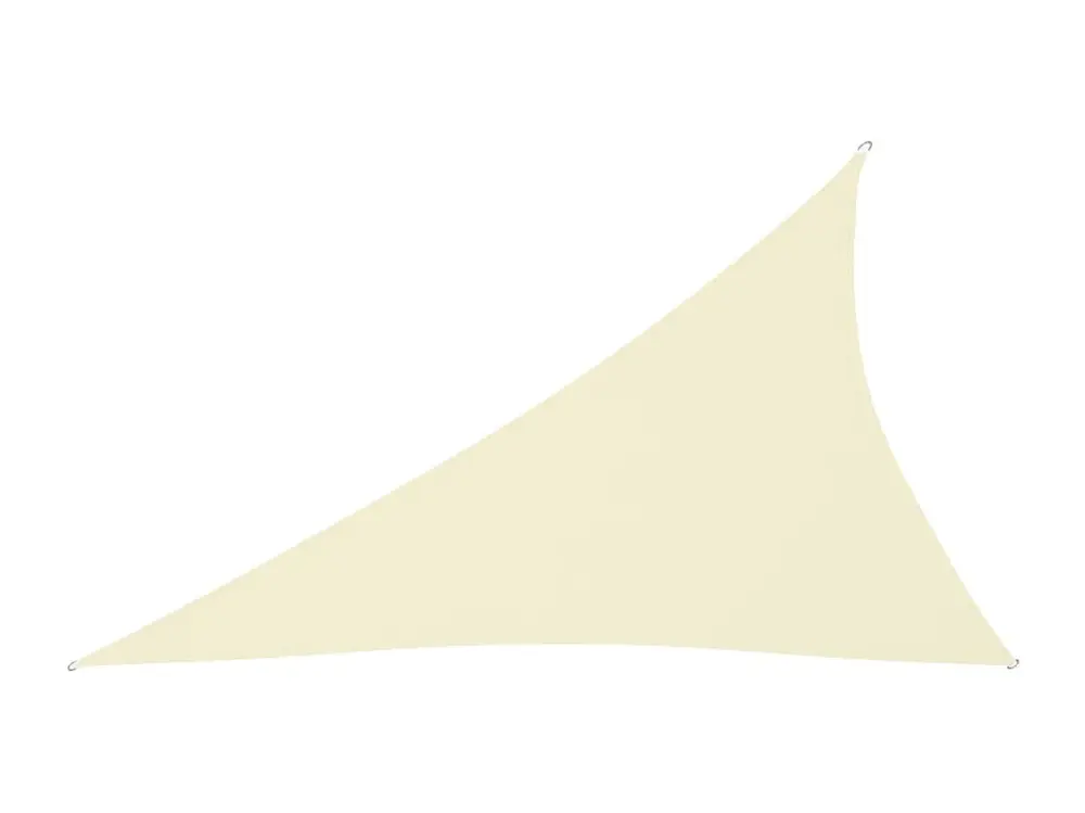 Toldo de vela triangular de tela oxford color crema 3x4x5 m
