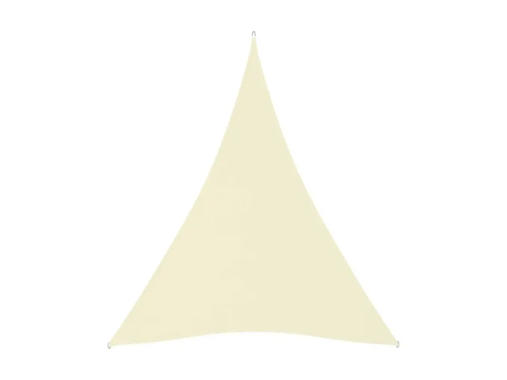 Toldo de vela triangular tela Oxford color crema 5x6x6 m