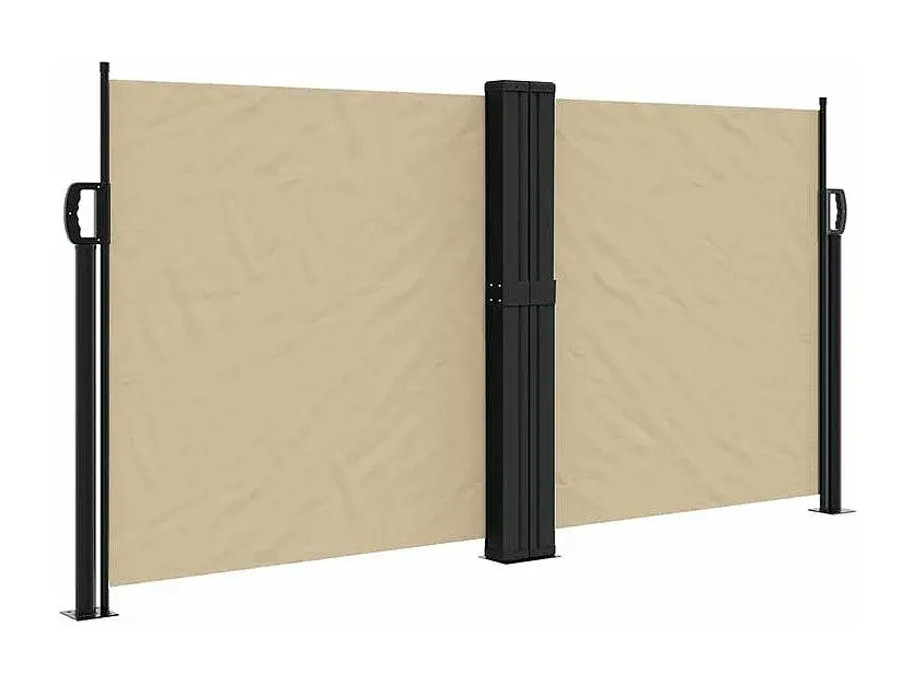 vidaXL Toldo lateral retráctil beige 120x1200 cm