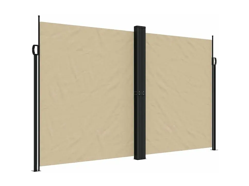 vidaXL Toldo lateral retráctil beige 200x1200 cm