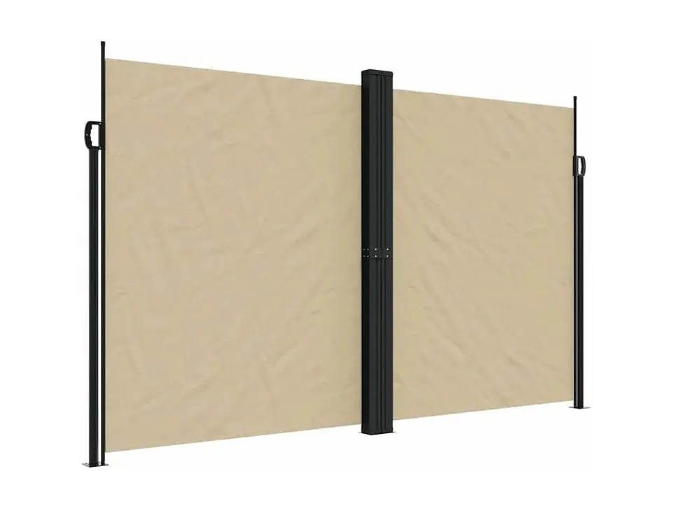 vidaXL Toldo lateral retráctil beige 200x600 cm