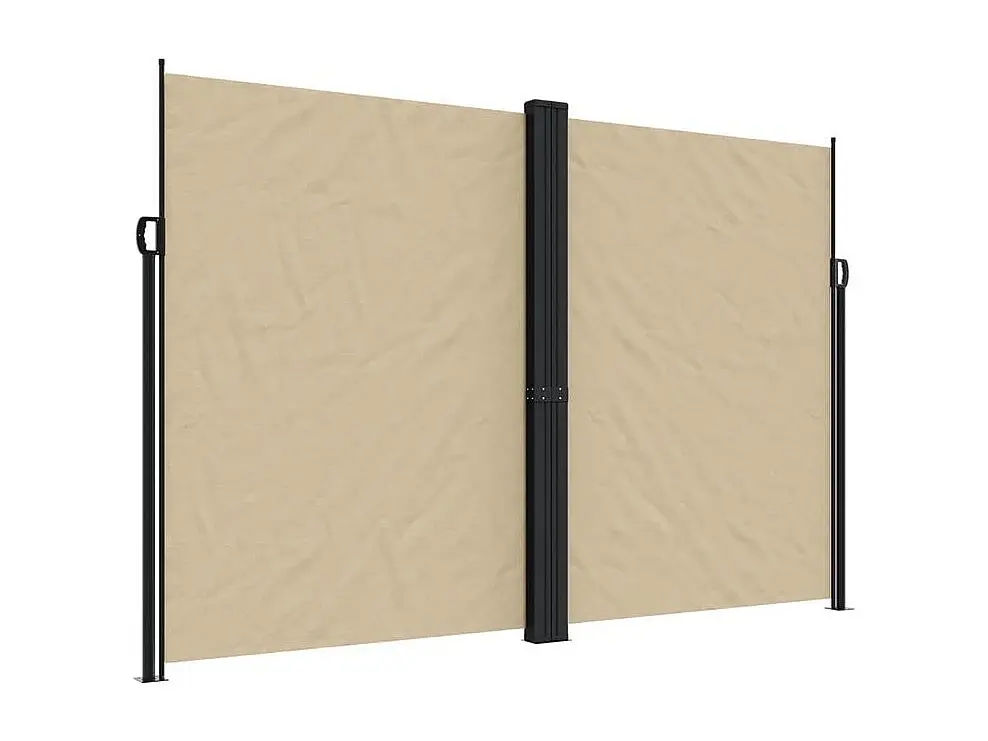 vidaXL Toldo lateral retráctil beige 220x600 cm