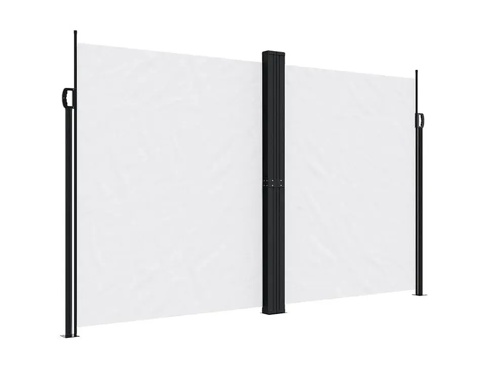 vidaXL Toldo lateral retráctil blanco 200x1000 cm
