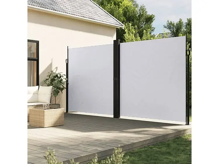 vidaXL Toldo lateral retráctil blanco 200x600 cm