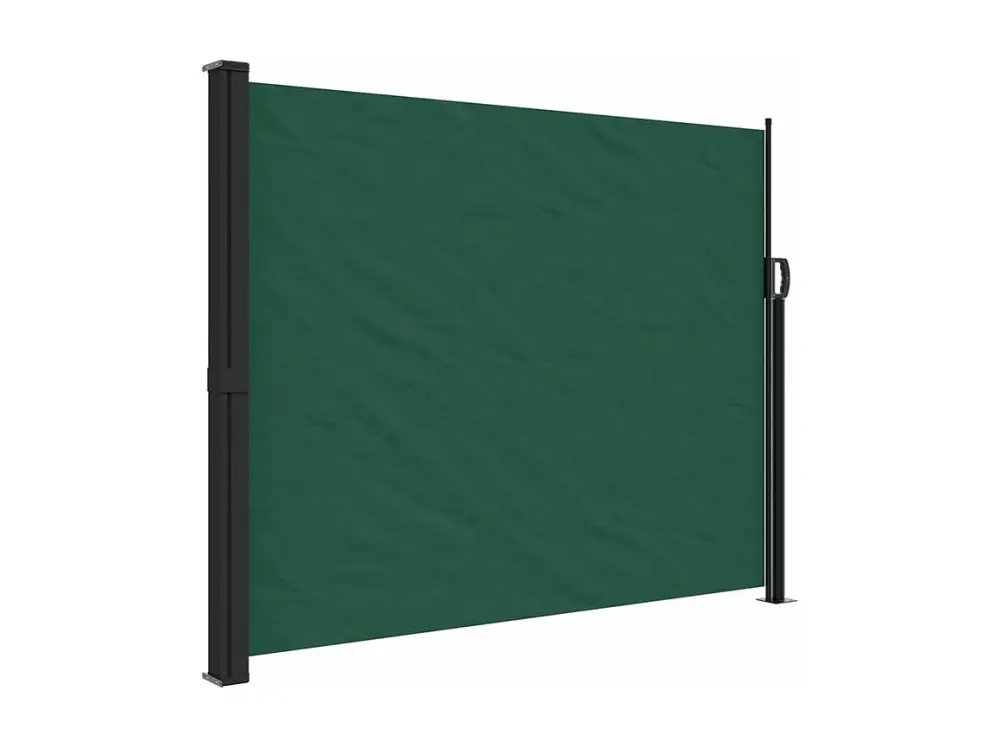 vidaXL Toldo lateral retráctil verde oscuro 170x300 cm