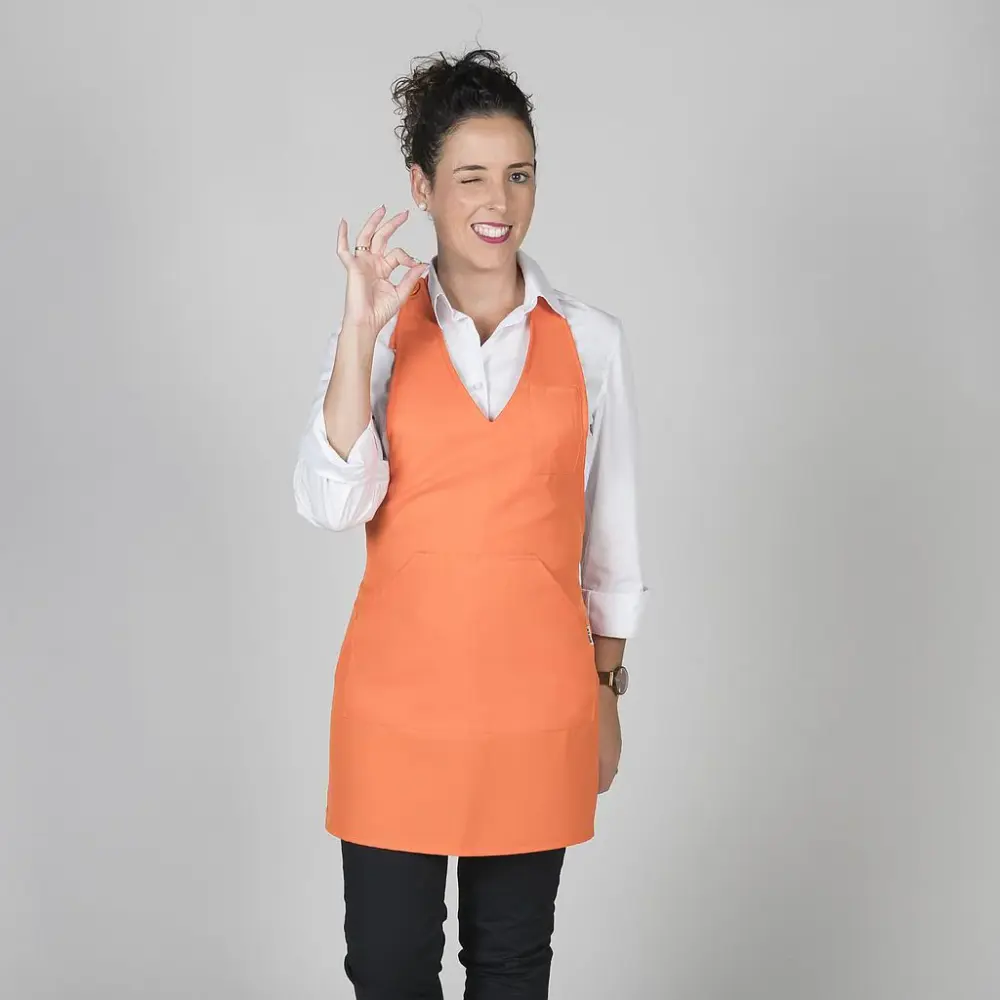 182200-615 - DELANTAL BISTRO SARGA POLIESTER 80X65 CM NARANJA