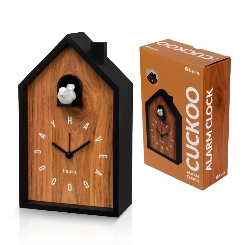 Clásico de Pared Reloj despertador cuco casita madera