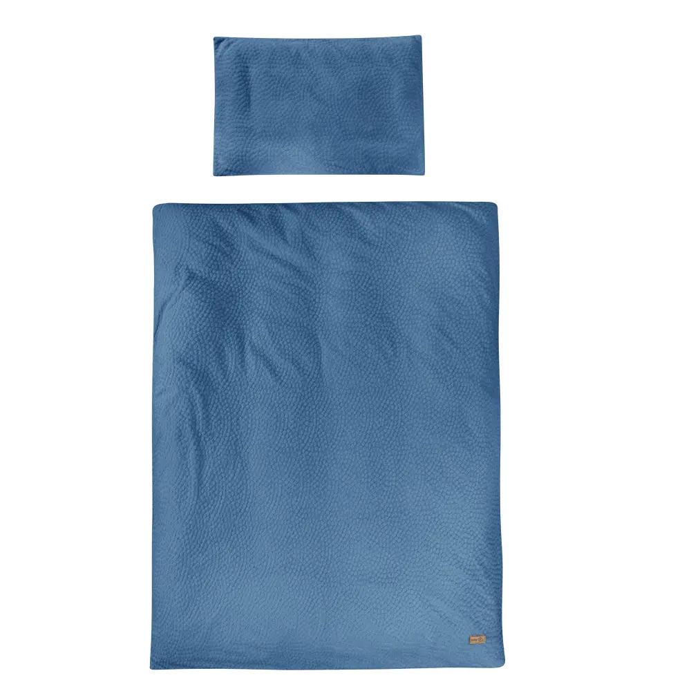 Children's Bedding 100 x 135 cm 'Seashells Indigo' - GOTS & Oeko Tex Certified - Azul