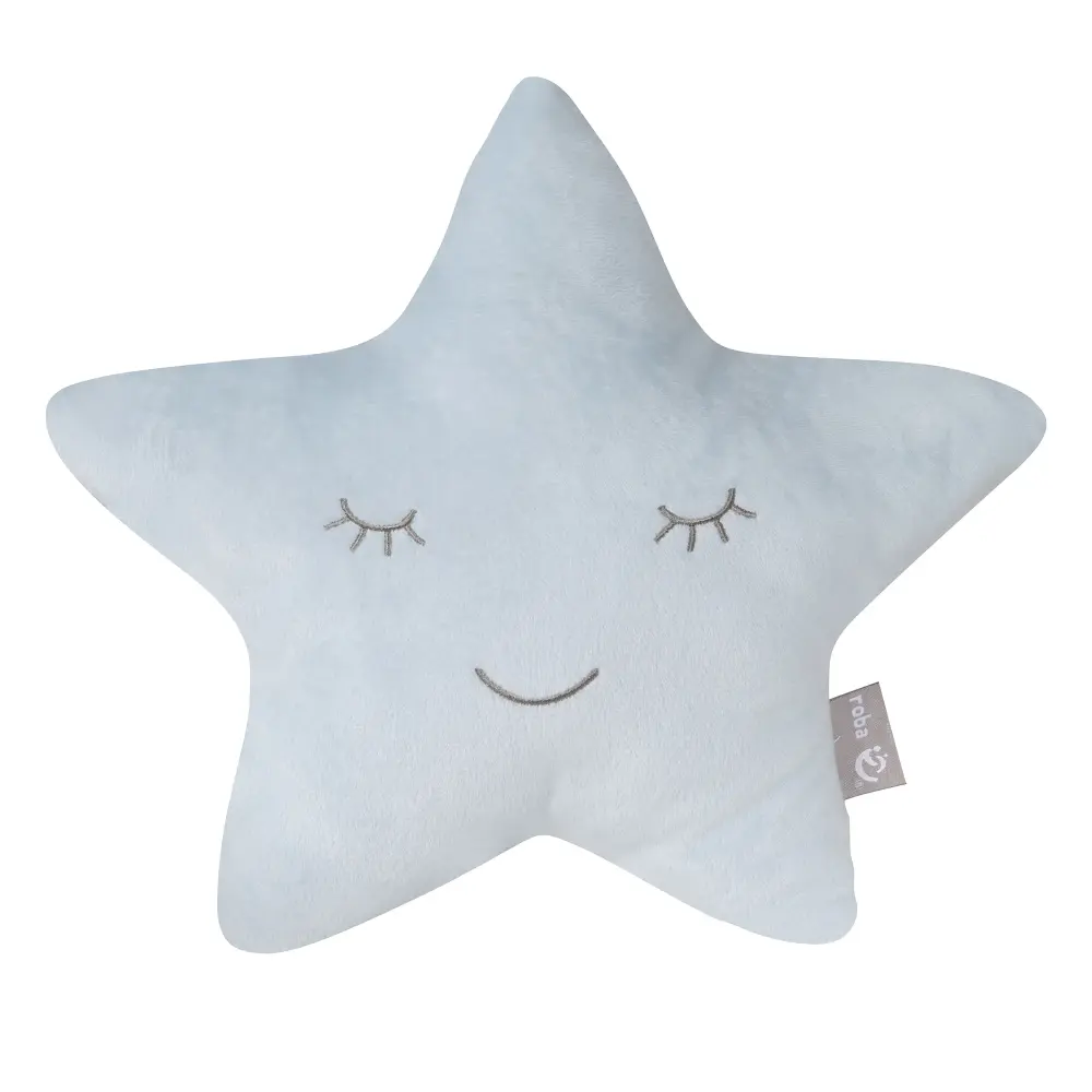 Étoile en peluche 'roba Style' - Coussin décoratif douillet pour chambre d'enfant - Bleu clair para Cama Infantil