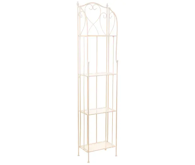 Jarrón de Cerámica Artesanal Estanterí Alexandra House Living Blanco Metálico Hierro 25 x 90 x 30 cm