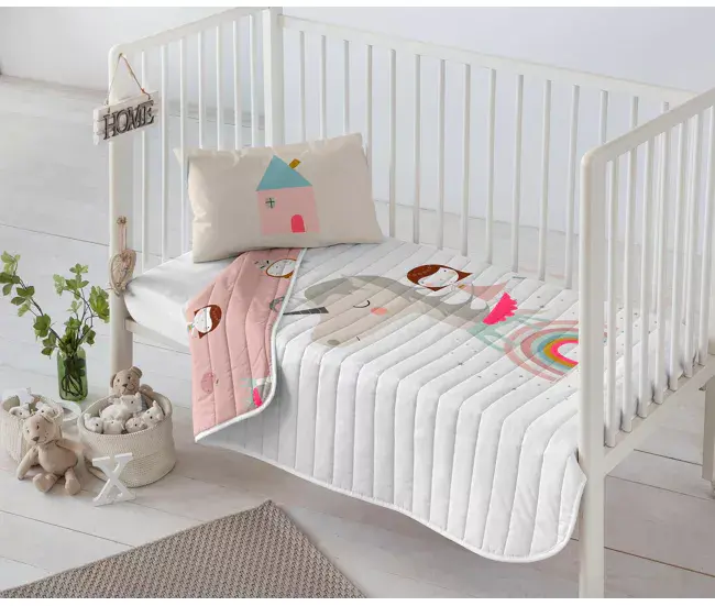 COLCHA BOUTI DE DOBLE USO UNICORN WHITE 110x130 CM