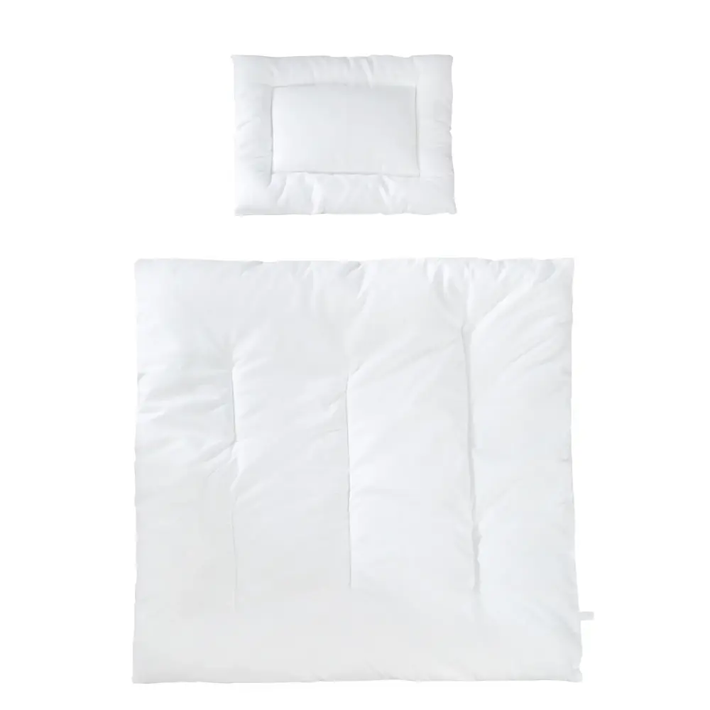 Edredón infantil, set de cuna para todo el ño (relleno), blanco, manta 80 x 80 cm y almohada 40 x 35 cm