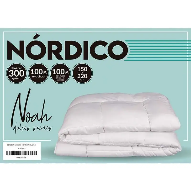 Certificado Oeko-Tex Edredón nórdico Noah 300g/m² 100% microfibra 150x220 cm