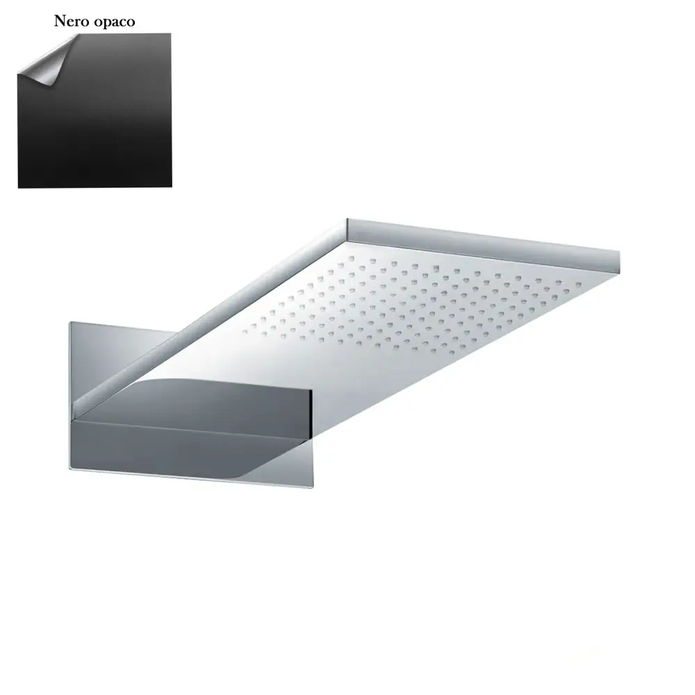 Soffione Stockholm 55x23cm con 2 getti e ispezionabile nero