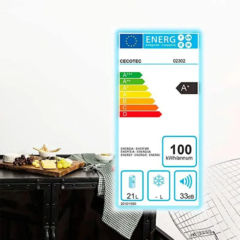 Vinoteca Cecotec Grand Sommelier 800 CoolCrystal 8 botellas + negro