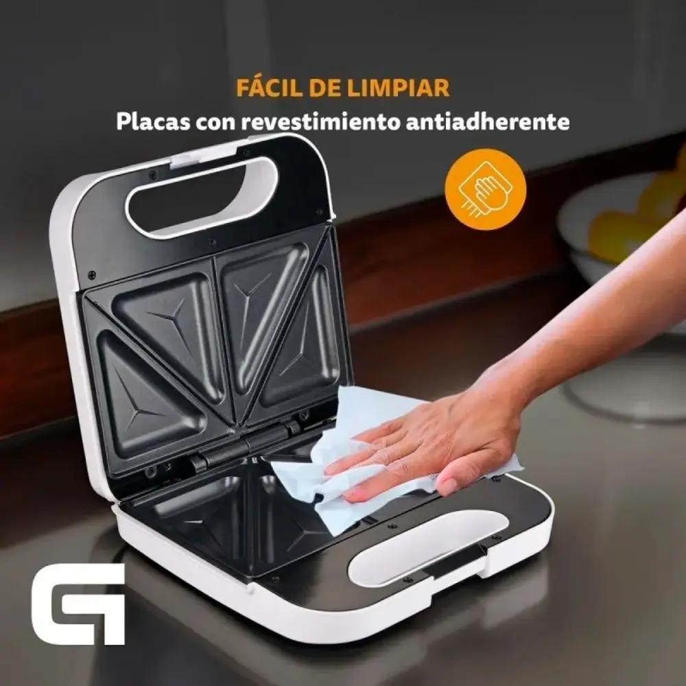 Sandwichera Grunkel SAN-CC BL 750W blanco