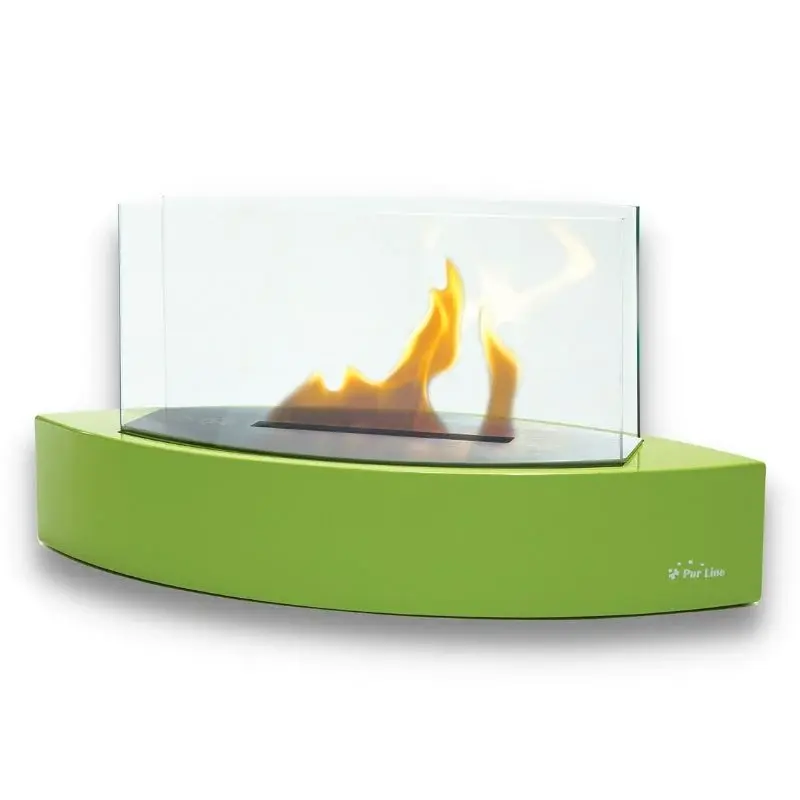 Biochimenea de sobremesa - Modelo ARGOS G | 750W | Acero Inoxidable | Verde
