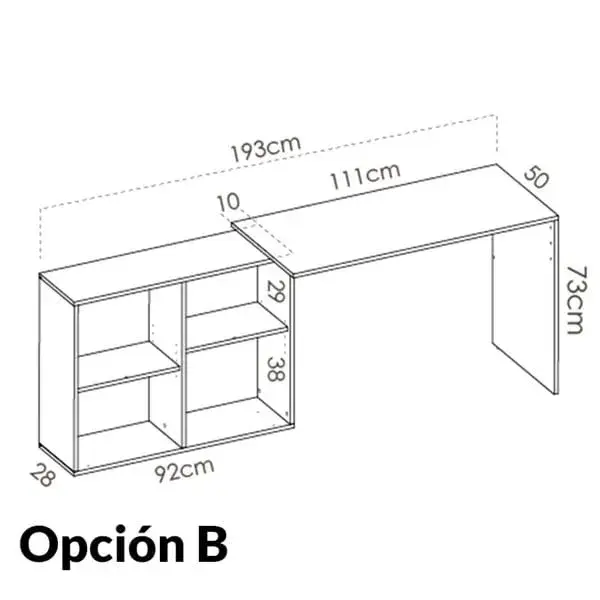 Ergonómico Escritorio Axy 2 opciones de montaje original