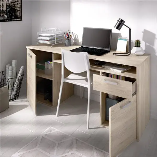 Silla Ajustable Escritorio 1 cajón y 2 puertas Rek puro 03K32986
