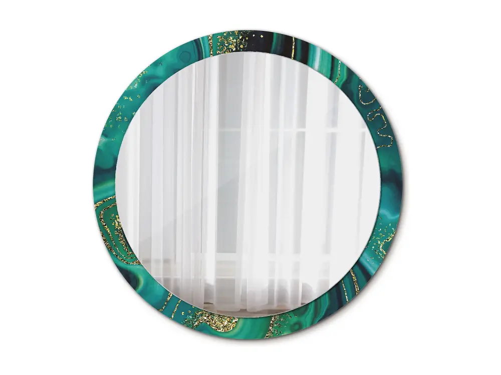 Espejo decorativo redondo - Emerald Marble - 100 cm