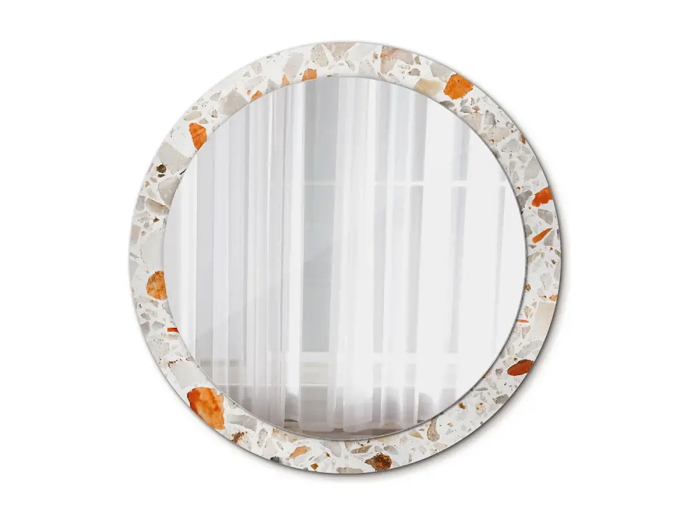 Espejo decorativo redondo - Estilo Terrazo - 90 cm