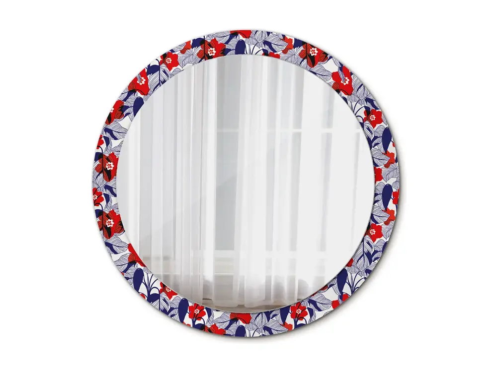 Espejo decorativo redondo - Filodendros - 90 cm