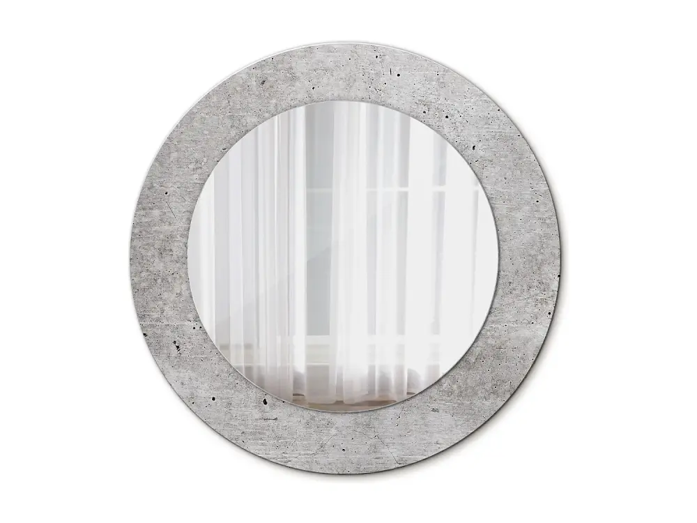 Espejo decorativo redondo - Hormigón gris - 50 cm